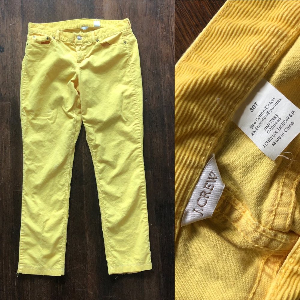 Yellow J Crew Cords 30T